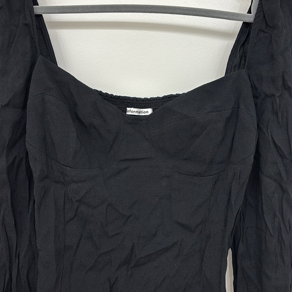 Reformation Black Long Sleeve Yop - Picture 6 of 9